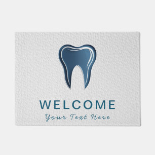 Felpudo Profesional Dentista de moda Dental azul blanco