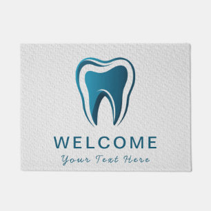 Felpudo Profesional Dentista de moda Dental azul blanco