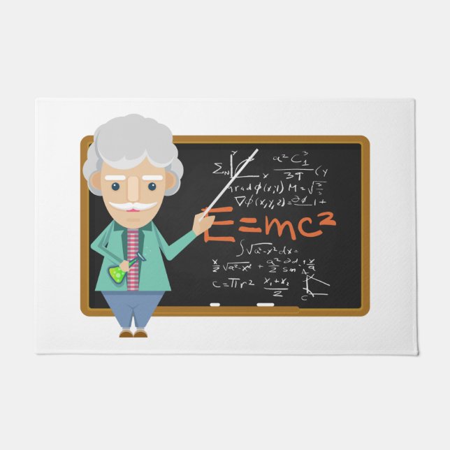 Felpudo Profesor de Ciencias Fórmula EMC2 (Anverso)