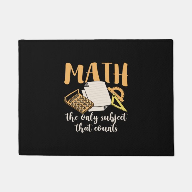 Felpudo Profesor de Matemáticas Las Matemáticas El Único A (Anverso)