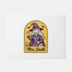 Felpudo Profesora Bruja Linda Sra Smith Vintage Diseño de 