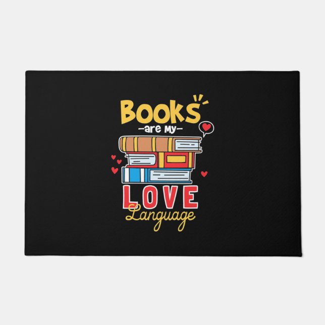 Felpudo Profesora de Regalos | Los libros son mi lenguaje  (Anverso)