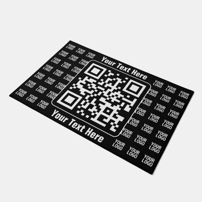 Felpudo Promotional QR code (editable) plus Logo Pattern (Angular)
