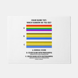 Felpudo Prueba del daltónico: ¿Qué arco iris usted ve?