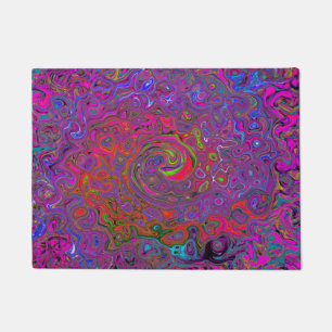 Felpudo Psicodelia Groovy Magenta Retro Bañón Líquido