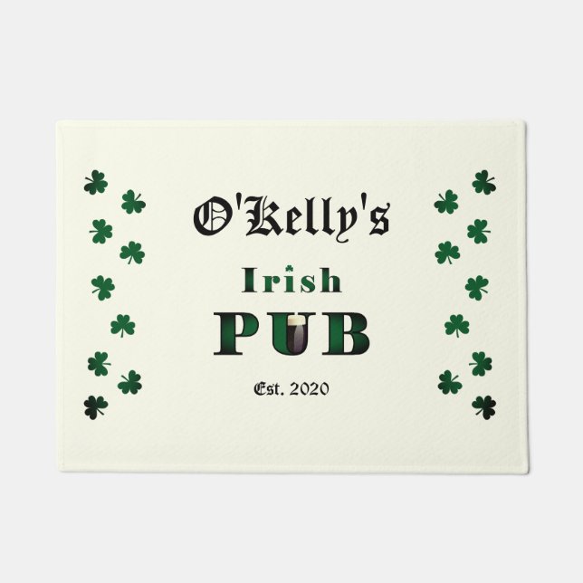 Felpudo Pub Bar irlandés Tavern Doormat Door Mat (Anverso)