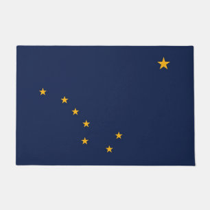 Felpudo Puerta con bandera de Alaska, Estados Unidos