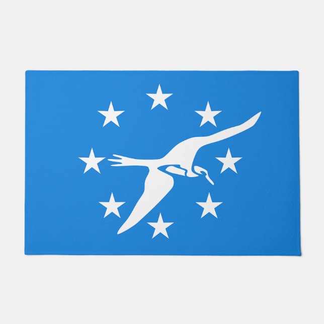 Felpudo Puerta con bandera de Corpus Christi Ciudad (Anverso)