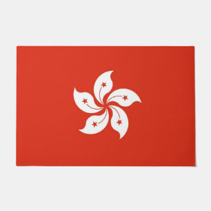 Felpudo Puerta con bandera de Hong Kong