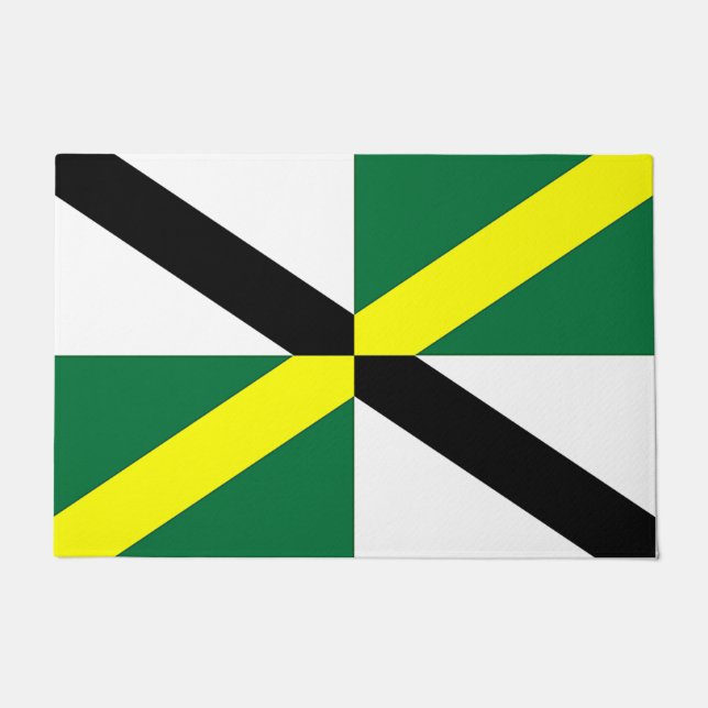 Felpudo Puerta con bandera de la ciudad de Monterey (Anverso)