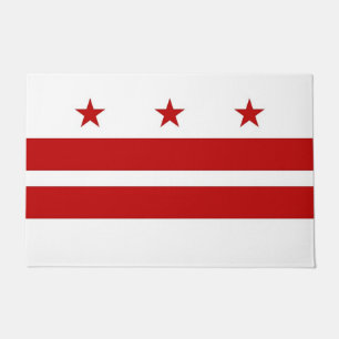 Felpudo Puerta con bandera de Washington DC, EE. UU.