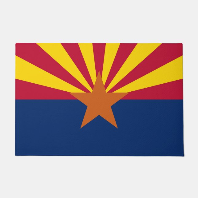 Felpudo Puerta con bandera del estado de Arizona, Estados  (Anverso)