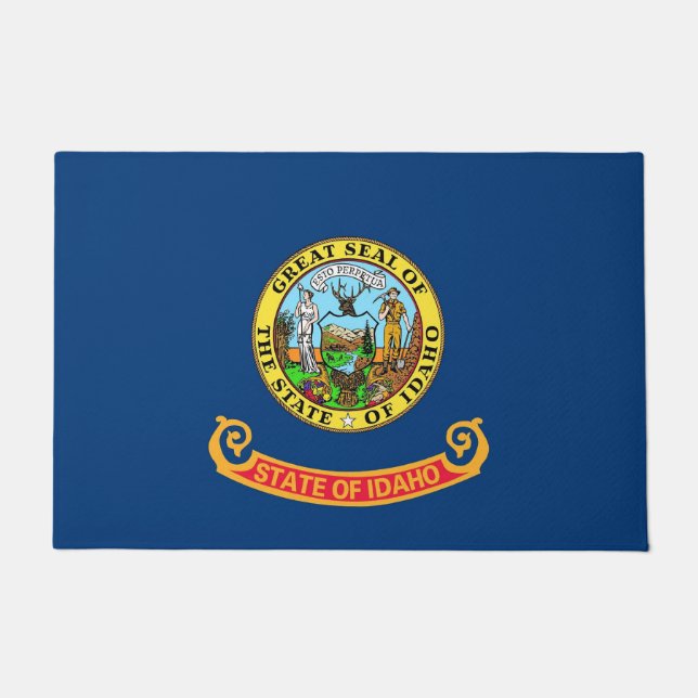 Felpudo Puerta con bandera del estado de Idaho, Estados Un (Anverso)