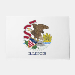 Felpudo Puerta con bandera del estado de Illinois, Estados