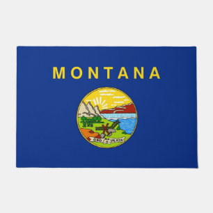 Felpudo Puerta con bandera del estado de Montana, Estados