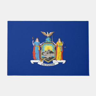 Felpudo Puerta con bandera del estado de Nueva York, Estad