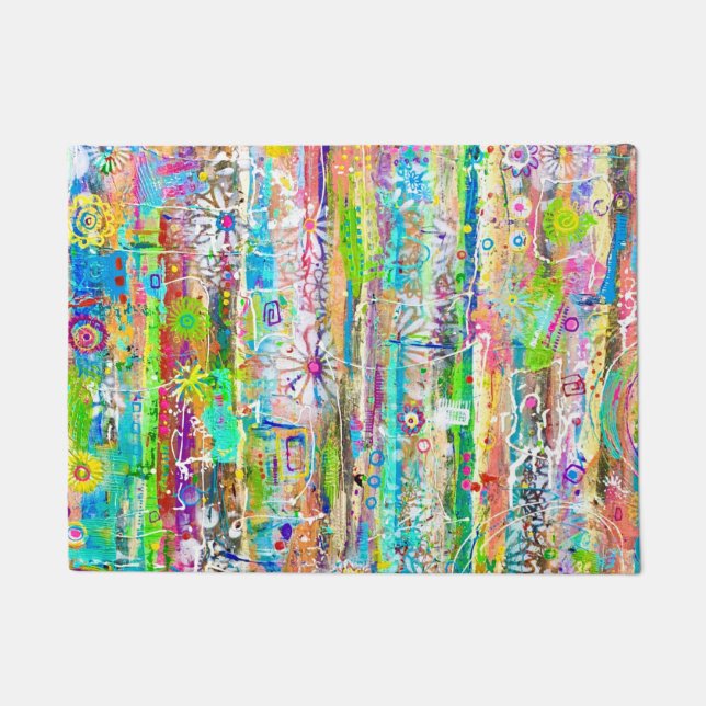 Felpudo Puerta de alimentación de flor (Anverso)