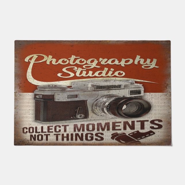 Felpudo Puerta de la cámara, bienvenida Personalizado, fot (Anverso)