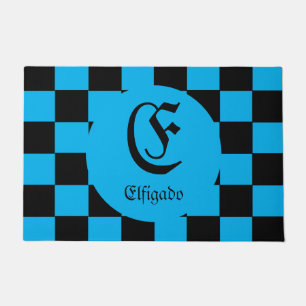 Felpudo Puerta de verificación inicial del nombre personal