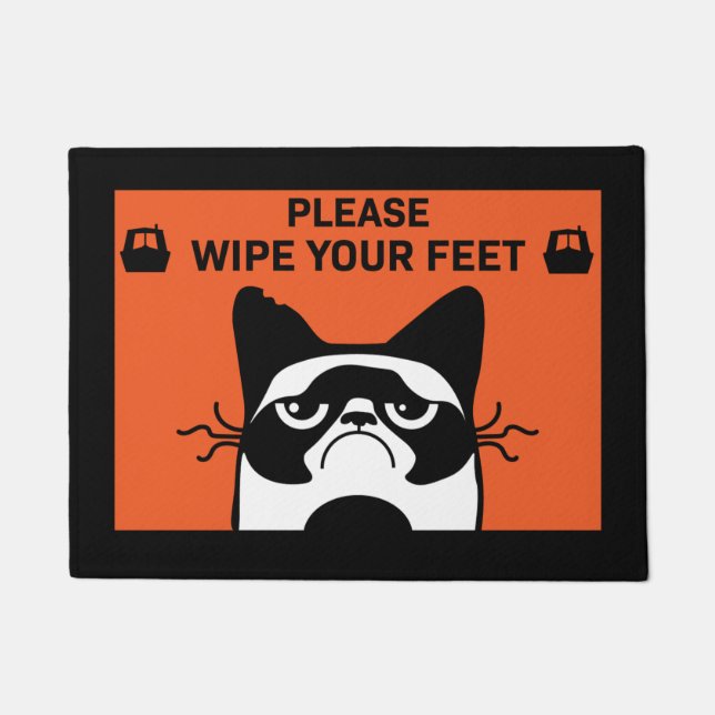 Felpudo Puerta del gato del Mascota vivo del Canal de la M (Anverso)