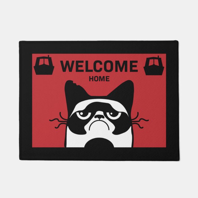 Felpudo Puerta del gato del Mascota vivo del Canal de la M (Anverso)