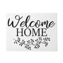 Puerta del porche de bienvenida de la casa doormat