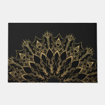 Puerta Mat - Abeja dorada Mandala