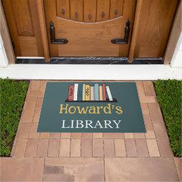 Felpudo Puerta Mat - Biblioteca - Personalizada - Añadir n