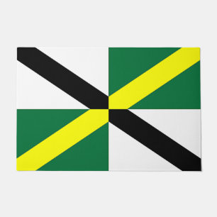 Felpudo Puerta Mat con bandera de la ciudad de Monterrey