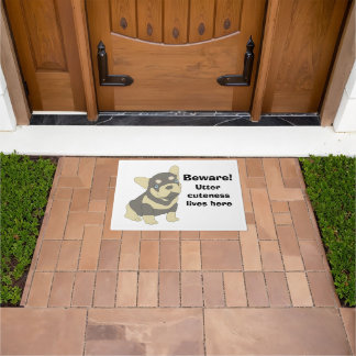 Felpudo Puerta Mat, Personalizado de cachorros de Bulldog 