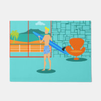 Puerta Mat Retro Surfer Dude
