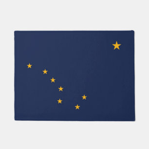 Felpudo Puerta Matt de la bandera del estado de Alaska