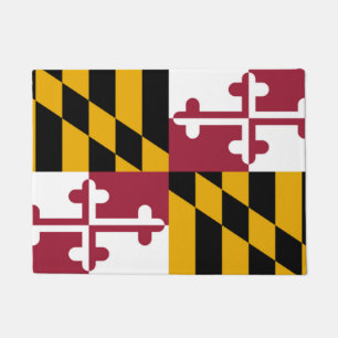 Felpudo Puerta Matt de la bandera del estado de Maryland
