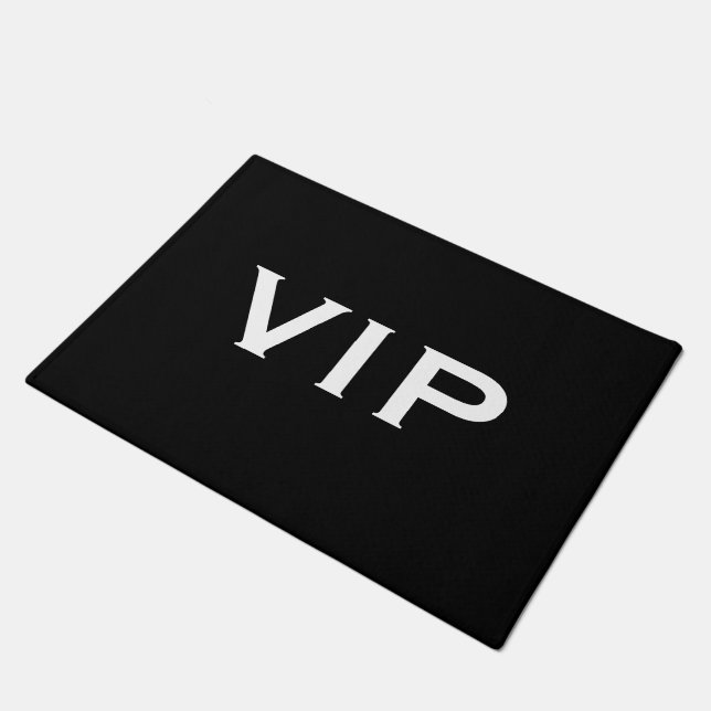 Felpudo Puerta negra VIP para la entrada exclusiva del fie (Angular)