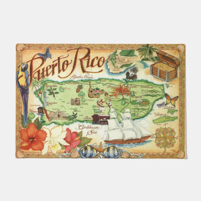 Felpudo Puerto Rico Doormat (Anverso)