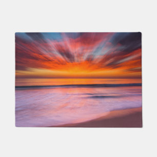 Felpudo Puesta de sol en Tamarack Beach Carlsbad, CA