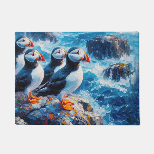 Felpudo Puffins (Anverso)