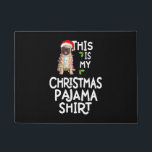 Felpudo Pug Christmas Tree Light Santa Dog Xmas Pugmas<br><div class="desc">regalo de perro,  regalos para los amantes del perro,  regalos conmemorativos de perros</div>