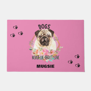 FELPUDO PUG PERSONALIZADA DOORMAT