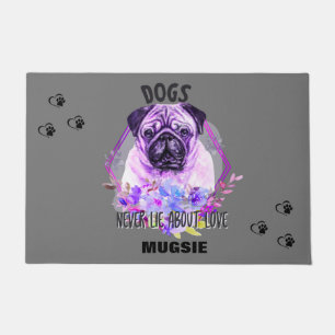 FELPUDO PUG PERSONALIZADA DOORMAT