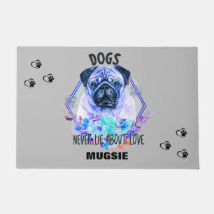 FELPUDO PUG PERSONALIZADA DOORMAT