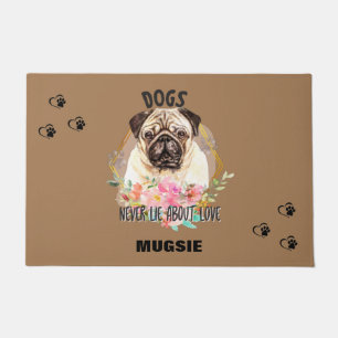 FELPUDO PUG PERSONALIZADA DOORMAT