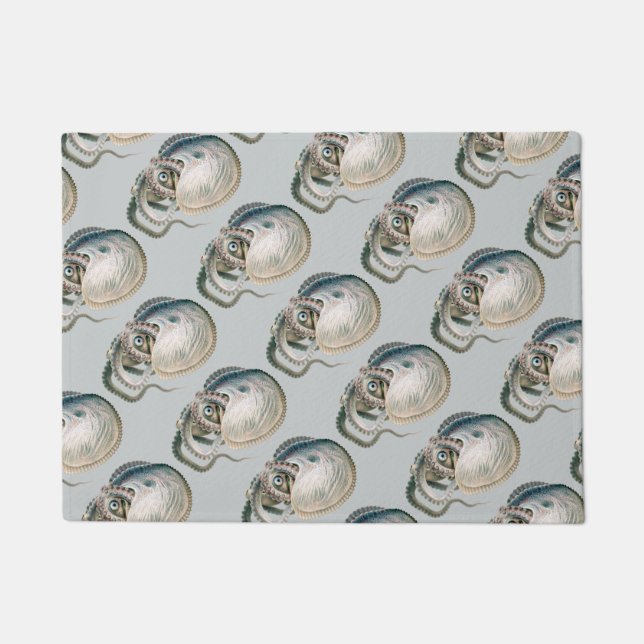 Felpudo Pulpo Argonauta, Animales de la Vida Marina Antigu (Anverso)