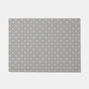 Felpudo Punto blanco fondo gris elegante lunares punteado