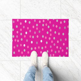 Felpudo Puntos de polka magenta