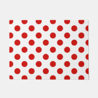 Puntos de polka rojos y blancos