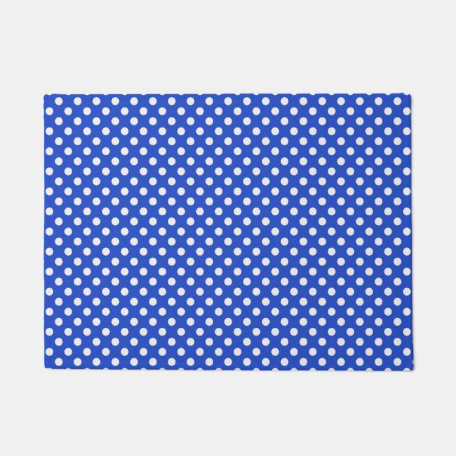 Felpudo Puntos de Polka Royal Blue Combination de STaylor (Anverso)