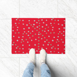 Felpudo Puntos del Polka Rojo