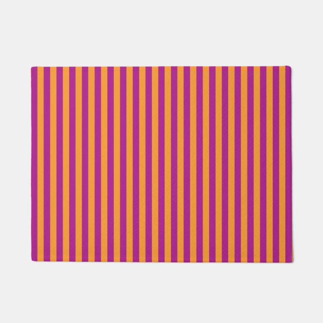 Felpudo Purple Orange Stripes Seamless Pattern (Anverso)