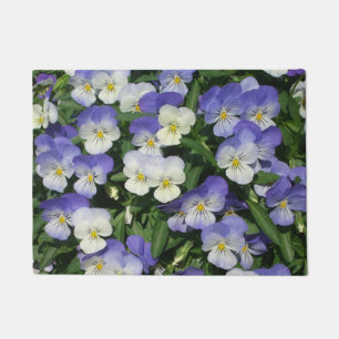 Felpudo Purple Pansies Garden Floral
